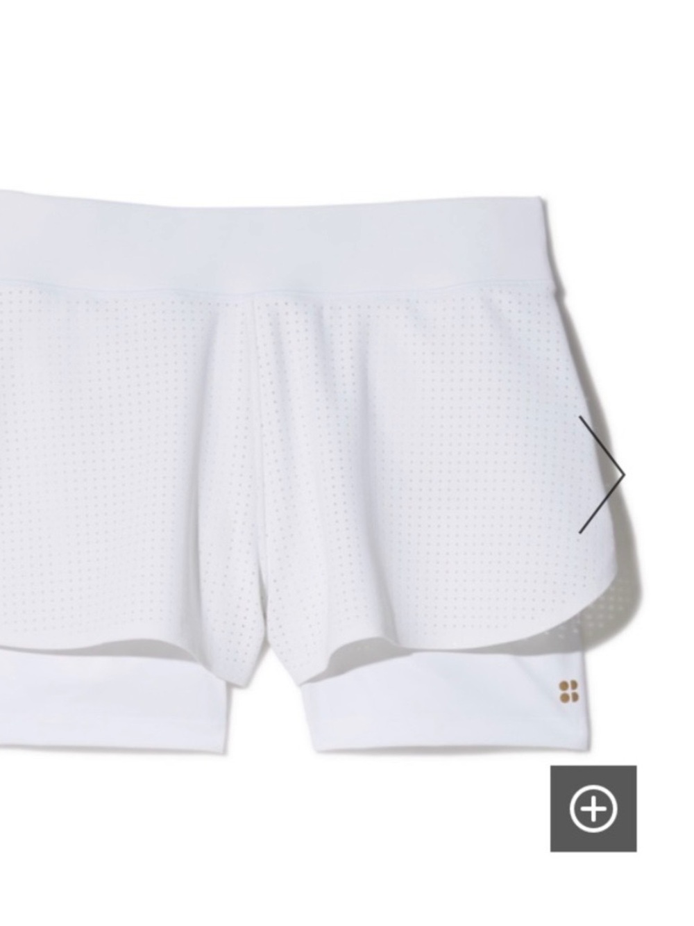 Sweaty Betty serve tennis shorts white